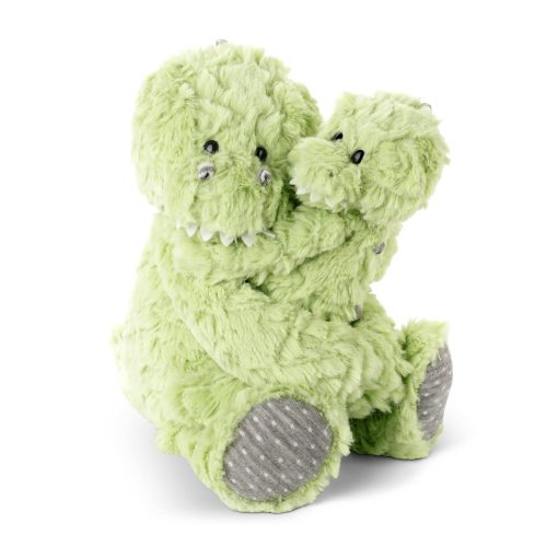 DEMDACO Dinosaur Mom and Baby 8.5 Pulgadas Verde y Gris Peluche de Ninos de Poliester