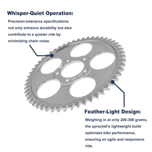 PIVOTRAX-Power Link Sprocket (Surron-Lightbee-58 Dientes, Oro) - Imagen 3