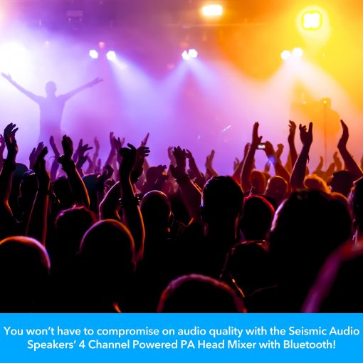 Mezclador de Cabezal PA con Bluetooth y Efectos de 4 Canales y 200 Vatios de Seismic Audio - SA-MA4C - Imagen 6
