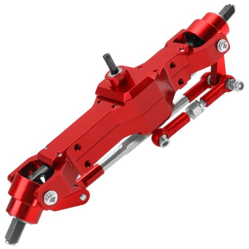 Vgoohobby Eje del Portal de Metal Frontal Trasero de Aleacion de Aluminio Compatible con WPL B14 B16 B24 B36 HengLong FeiYu JJRC 1/16 Coche RC (Rojo) - Imagen 2