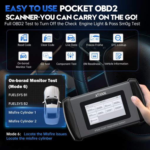 Escaner de Codigos para Autos y Camiones, XTOOL InPlus IP508 Herramienta de Diagnostico de Motor ABS SRS Transmision con Reinicio de Aceite, EPB, SAS, BMS, Acelerador, Escaner de Codigos de Error del Motor, Android 10.0, Actualizacion Gratis - Imagen 6