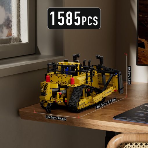 Juego de Construccion de Juguetes Mould King Bulldozer, Modelos de Vehiculos de Construccion Dozer con Control Remoto, 15084 Kits de Construccion RC STEM con Motor para Adultos Niños Niñas de 14+ Años (1508 Piezas) - Imagen 6