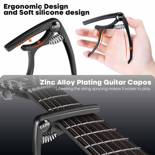 Vousile Soporte de pared para guitarras 2 piezas, Soporte de exhibicion de almacenamiento para 2 guitarras acusticas/electricas/guitarras clasicas en gancho de pared - Imagen 6