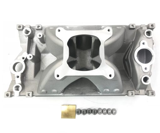 Colector de admision de un solo plano de aluminio para motor Chevy SBC Vortec Small Block de alta elevacion 350, DM-3318
