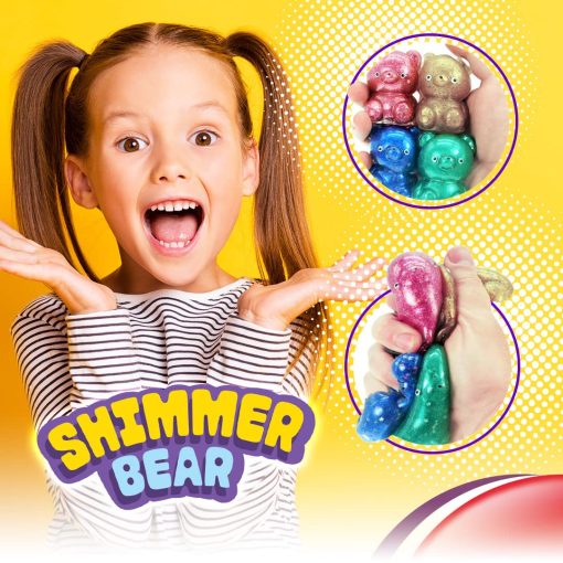 Juguete de Oso de Goma Elastico JA-RU (24 Ositos Variados) Brillante y Brillante Juguete Sensorial Squeeze Squishy Bear, Juguete Fidget Ball para Ninos y Ninas, Gran Regalo de Fiesta 4340-24s - Imagen 2