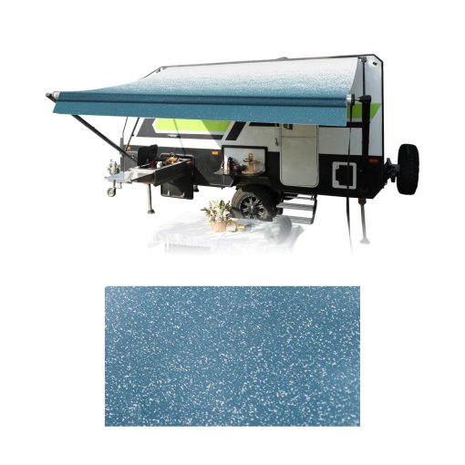 Tela de repuesto para toldo de RV estandar de vinilo premium (17' (Tela 16'2"), Azul Degradado) - Imagen 2