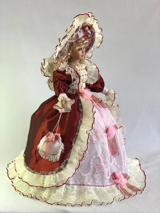 Muneca Paraguas de Porcelana Estilo Victoria de 26" - Imagen 2