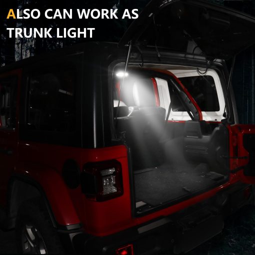Luces LED de Interior RERPRO para Reemplazo de Luces de Techo Compatible con Jeep Wrangler JL 4 Door 2018-2024 Accesorios Luz de Techo de Lectura Trasera, Mapa de Carga Superior, Kit de Luz de Techo Blanco 6500K 18 LEDs - Imagen 4