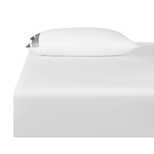 Juego de sabanas Casa Bolaj disenado para sonar, sabanas de saten 100% algodon egipcio, coleccion de lujo estilo moderno de hotel, 400 hilos (Blanco, King) - Imagen 3