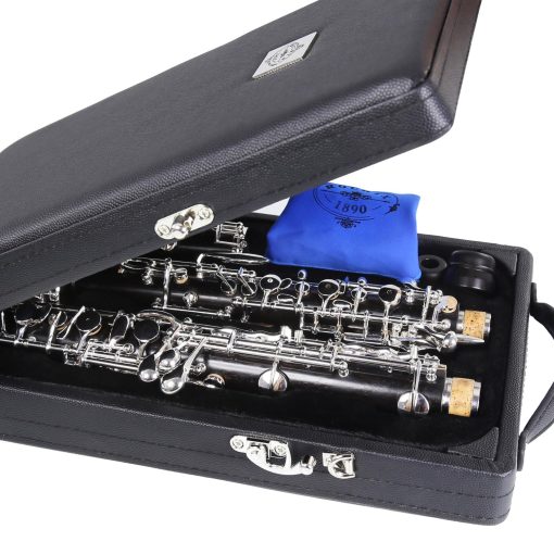 Oboe Rochix Nivel de Rendimiento Profesional WHS36 Cuerpo de Madera de ebano Plateado Semiautomatico en Tono C con 2 Canas, 1 Pano de Limpieza, 1 Plumero de Oboe, 1 Apoyapulgar, 1 Estuche y Mas - Imagen 8
