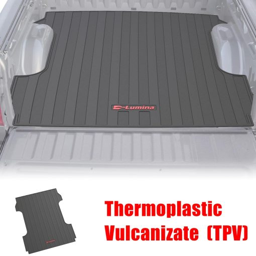 Tapete para cama D-Lumina compatible con Ford F250 F350 F450 Super Duty Crew Cab de 2017-2024 con camas de 6.8 pies - Forro para cama de camion pesado 3D TPV, Proteccion resistente impermeable para todas las condiciones climaticas Guardabarros de carga - Imagen 6