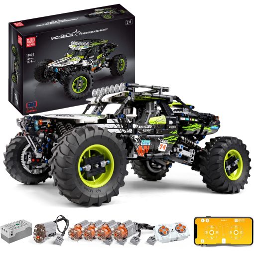 Mould King 18002 Juego de construccion de coches de escalada RC para niños, 1879 piezas Juego de bloques de construccion MOC del modelo de camion 4X4 todo terreno, Juegos de coches de control remoto Stem Bricks para niños