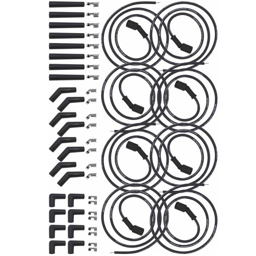 Juego de cables de bujias universales de 5 pies - LS LT Bobina remota Nucleo espiral Recto 90 135 Botas compatibles con LS1 LM7 LQ4 LS6 LQ9 LM4 LS2 LS3 LY6 LC9 LH8 LMG L99 551083 - Imagen 2