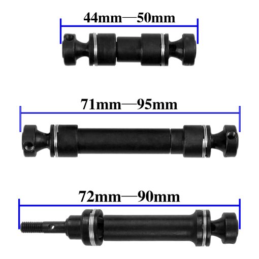 Conjunto de 6Pcs de Eje de Transmision Delantero Trasero Centro Compatible con 1/16 Traxxas E-Revo Erevo Summit Slash 4WD Piezas de Actualizacion de RC #7051 7250R - Imagen 5
