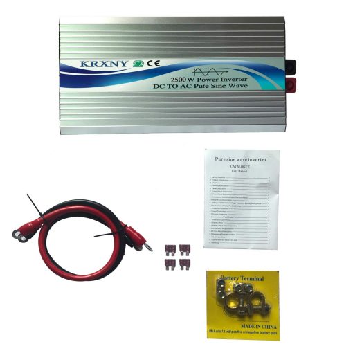 Inversor de Corriente de Onda Sinusoidal Pura KRXNY 2500W 24V DC a 110V 120V AC 60HZ para Coche Casa Sistema Solar - Imagen 6