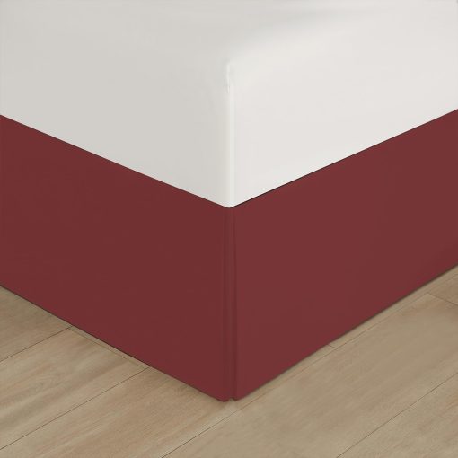 Juego de Edredon LANCO MODERN LIFESTYLE Queen, Vino Oro, 7 Piezas con Sabana, Jacquard Ultra Suave con Piezas Solidas, Juego de Lujo con Edredones, Falda de Cama, Fundas de Almohada y Cojines Decorativos - Imagen 8