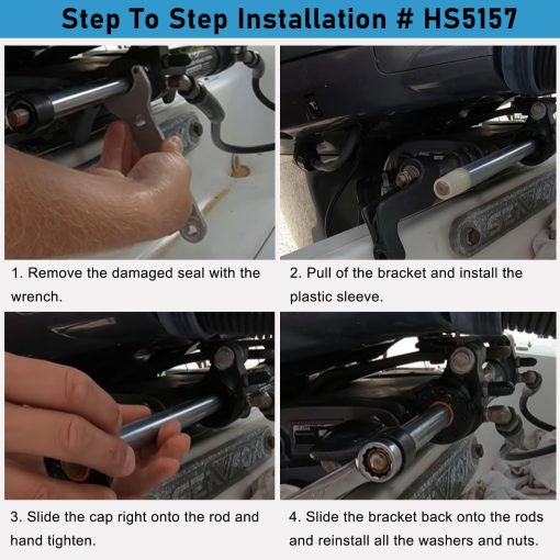 Camoo Extractor de Soporte de Direccion Hidraulica con Kit de junta de cilindro de direccion hidraulica delantera HS5157 y Llave de perno para HC5340, HC5342, HC5343, HC5344, HC5345, HC5346, HC6754, HC6755 - Imagen 6