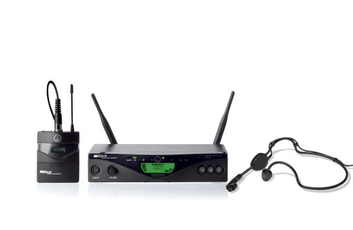 Sistema de microfono inalambrico AKG Pro Audio WMS470 Sports Set Band 7 con receptor estacionario SR470, transmisor de cuerpo PT470 y microfono de diadema C544L