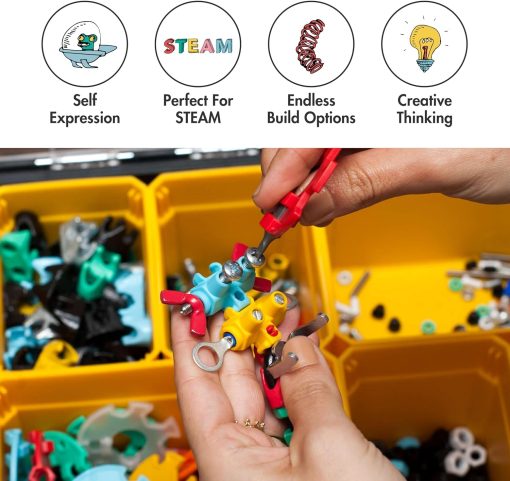 Juegos Educativos de Construccion Stem The Off Bits Group Makers con 750 Piezas para Ninos y Ninas, Juguetes de Aprendizaje en Grupo para Juegos de Aula, Regalos de Navidad y Cumpleanos para Ninos de 6 7 8 9+ - Imagen 4