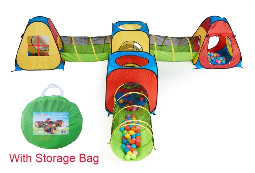 Casa de Juegos Pop Up UTEX 8 en 1 para Ninos con 4 Tuneles y 4 Tiendas para Ninos y Ninas para Uso Interior y Exterior - Imagen 6