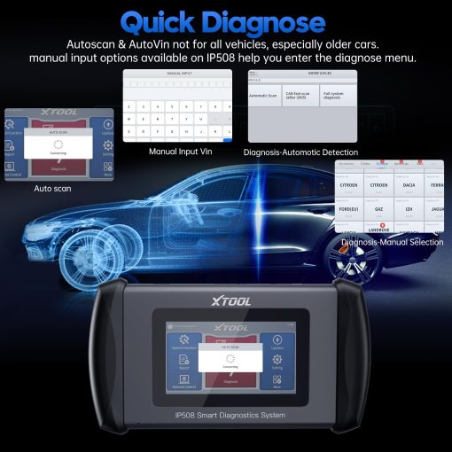 Escaner de Codigos para Autos y Camiones, XTOOL InPlus IP508 Herramienta de Diagnostico de Motor ABS SRS Transmision con Reinicio de Aceite, EPB, SAS, BMS, Acelerador, Escaner de Codigos de Error del Motor, Android 10.0, Actualizacion Gratis - Imagen 9