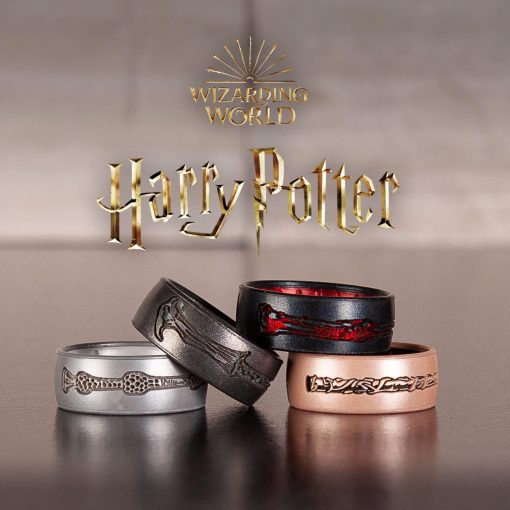 Coleccion de Varitas Harry Potter de Enso Rings - Anillos de Silicona Comodos y Flexibles - Lord Voldemort - Talla 5 - Imagen 2