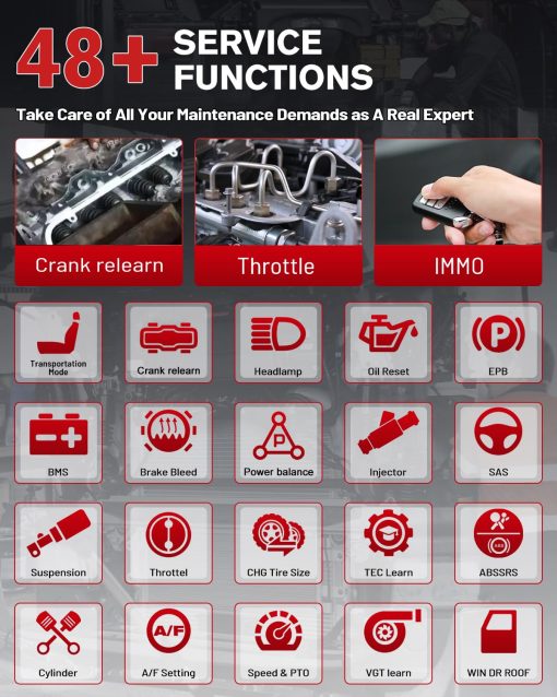 Autel MaxiSYS MS909CV, Escaner de Diagnostico Inteligente para Semirremolque y Camiones Pesados 2024, Topologia 2.0, Actualizacion del MS908CV II, Reprogramacion y Codificacion de ECU J2534, Bidireccional, 48+ Restablecimientos - Imagen 6