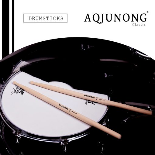 Baquetas de Tambor AQJUNONG 7A, 15 Pares de Clasicas Baquetas de Madera de Arce con Punta para Ninos y Adultos, Accesorios Profesionales de Percusion Instrumental Musical - Imagen 5