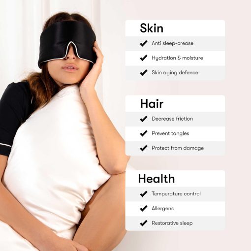 Funda de Almohada de Seda Drowsy - 100% Seda de Morera Pura - 22 Momme 6A Fibras de Alta Calidad - Beneficios para la Piel, el Cabello y el Sueno - Apertura de sobre (King, Perla de Akoya) - Imagen 2