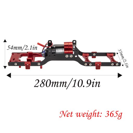 Marco de Chasis de Carro de Metal ShareGoo con Soporte de Suspension con Motor 370 Compatible con Modelo MN D90 D91 MN45 MN99 MN99S 1/12 RC Car (Rojo) - Imagen 6