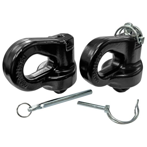 Anclajes de cadena de seguridad Gooseneck del sistema de puck, 30,000 lbs, para Select Silverado, Sierra 2500, 3500 HD, F-250, F-350, F-450, Compatible con Nissan Titan XD, Carbide Black, 2 PCS