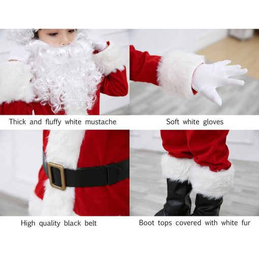 Disfraz de Santa Claus para Ninos Set de 11 Piezas (Tamano Pequeno) - Imagen 6