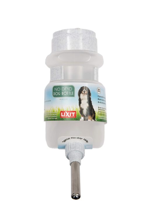 Botellas de Agua Lixit Top Fill NO-Drip para Perros (44 onzas liquidas (Paquete de 2), Blanco) - Imagen 2