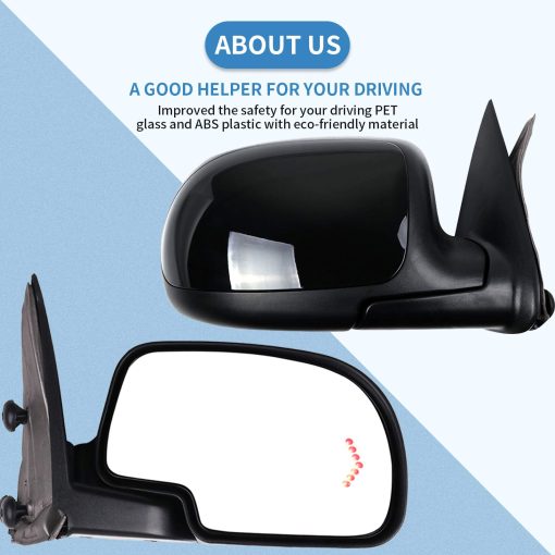 Espejos Delanteros ECCPP de Alto Rendimiento Lado Izquierdo y Derecho Para Chevy Silverado Suburban Tahoe For GMC Sierra Yuk 2003-2006 - Imagen 7