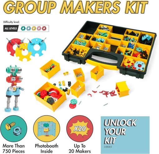 Juegos Educativos de Construccion Stem The Off Bits Group Makers con 750 Piezas para Ninos y Ninas, Juguetes de Aprendizaje en Grupo para Juegos de Aula, Regalos de Navidad y Cumpleanos para Ninos de 6 7 8 9+ - Imagen 3