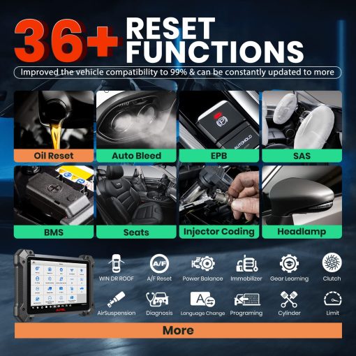 Escaner Autel MaxiCOM MK908 II: 2024 Android 10, Actualizacion de MK908/ MS906BT/ MS906 Pro, Mismo Codificacion de ECU que MK908 Pro II/ MS908S Pro II, 38+ Servicios, OE Todos los Sistemas, Auto Scan 2.0, Control Bidireccional - Imagen 6