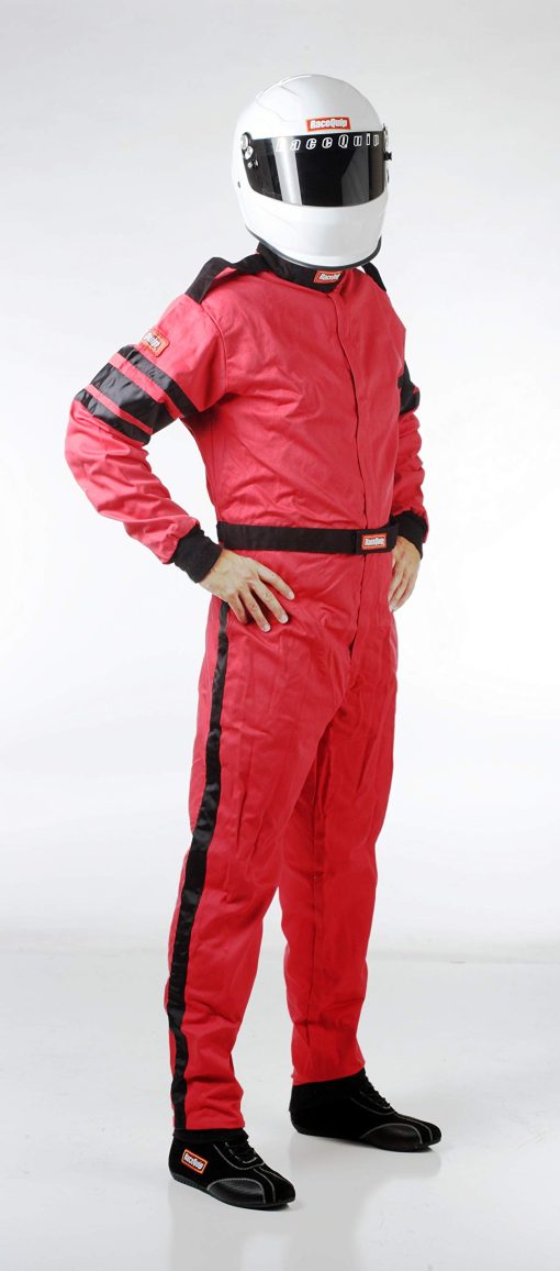 Traje de Carreras para Piloto de Carreras de una Pieza de una Capa SFI 3.2A/ 1 Rojo Extra Grande 110016 - Imagen 4