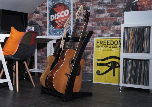 Ruach GR3 Curva Soporte de Guitarra Personalizable 3 Vias para Guitarras y Estuches - Negro - Imagen 7