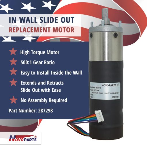 NOVOPARTS 287298 Motor para Deslice en Pared de Alta Torque 500:1 - Imagen 2