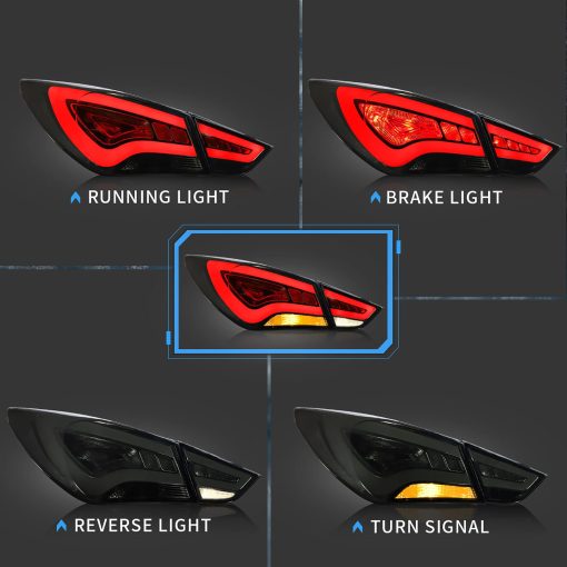 Faros traseros LED VLAND para Hyundai Sonata 2011 2012 2013 2014 (Solo para version de EE. UU.) (Humo) - Imagen 2