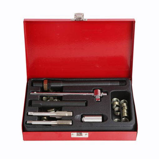 Kit de Reparacion de Rosca de Bujia WINTOOLS de 26 piezas M14 x 1.25 con Estuche de Metal - Imagen 2