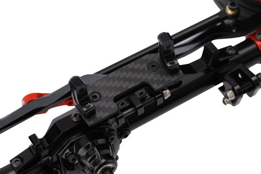 Eje delantero y trasero de portales de aluminio para 1/10 Axial Wraith 90018 90048 90053 90018 90020 90045 90056 RR10 Coche de Crawler RC (Negro con Rojo) - Imagen 7