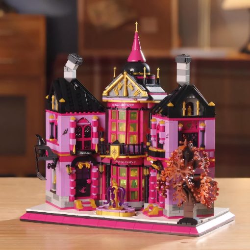 Set de Bloques de Construccion de Halloween QUEMISO - Kit de Arquitectura de 1366 Piezas de la Tienda de Magia de la Bruja, Perfecto para Adolescentes y Adultos, Casa Embrujada de Dos Pisos para la Decoracion de Halloween, Diversion Nocturna e Ideas de Regalo - Imagen 8