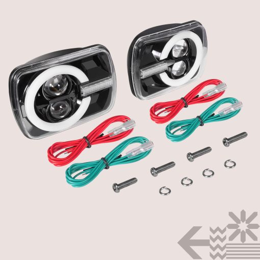 Faros LED sellados TRUE MODS 5x7 7x6 pulgadas H6054, Reemplazo de haz de luz sellado para Jeep Wrangler YJ Cherokee XJ [Aprobado por DOT] [Senal de Giro] Ford Econoline Chevy Express GMC Savana TOYOTA Pickup Nissan D21 Dodge - Imagen 8