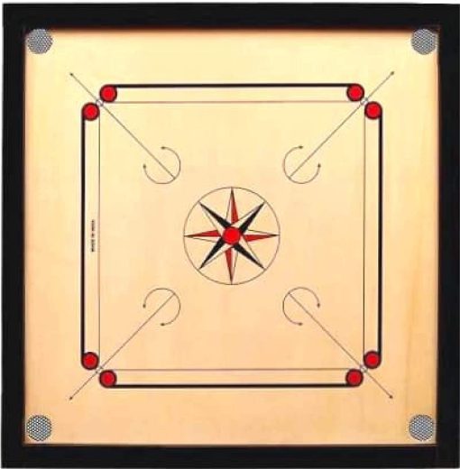 Tablero de Carrom AnNafi | 27-27 Pulgadas Tablero de Carrom de Madera con Monedas y Golpeador Gratis | Juego de Tablero Profesional para la Familia | Juegos de Tablero Divertidos | para Ninos, Amigos y Familia