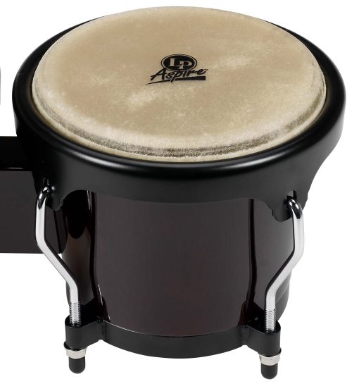 Bongos LP LPA601 Aspire Oak con Hardware Negro en Madera Oscura - Imagen 3