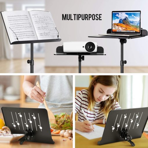 CAHAYA Atril de Partituras con Bolsa de Transporte Soporte de Notas Soporte para Laptop Soporte para Tableta Mesa CY0234 - Imagen 3