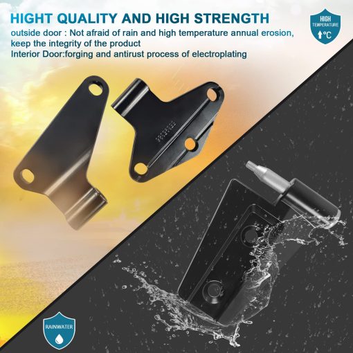 Kit de ensamblaje de bisagra de 4 puertas Lqito compatible con Jeep JK Jeep Wrangler 2007-2018 Interior y Exterior, 16PCS con 36 tornillos - Imagen 4