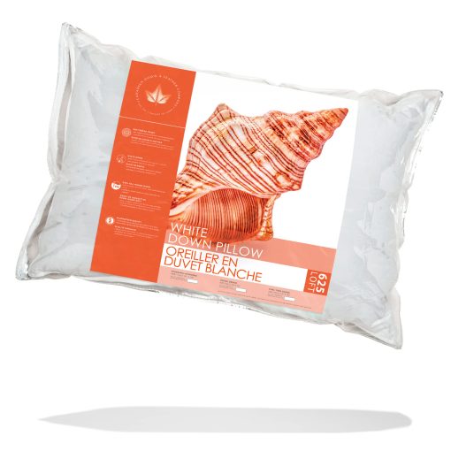 Almohada para dormir de plumas y plumon blanco de poder de relleno medio 625 Queen Size - Funda de 500 hilos 100% algodon - Hecho en Canada - Imagen 2