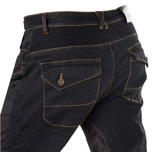 2019 Pantalones de moto para hombre con proteccion de rodilla y cadera y certificacion europea (Negro, L=32) - Imagen 4